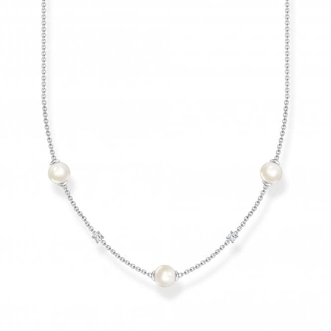 Sterling Silver Delicate Pearl Necklace KE2120 - 167 - 14 - L45VThomas Sabo Charm Club CharmingKE2120 - 167 - 14 - L45V
