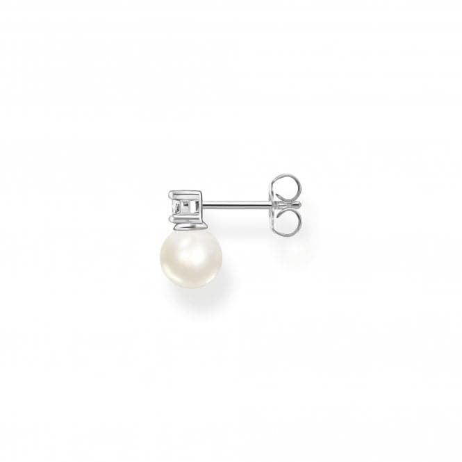 Sterling Silver Delicate Pearl Single Ear Stud H2214 - 167 - 14Thomas Sabo Charm Club CharmingH2214 - 167 - 14