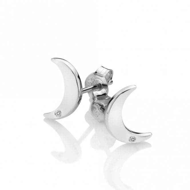 Sterling Silver Diamond Amulets Crescent Earrings DE588Hot DiamondsDE588