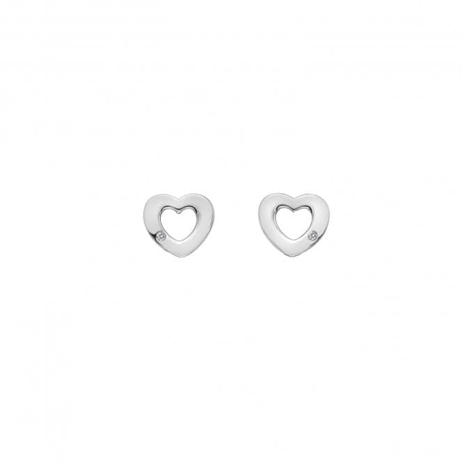 Sterling Silver Diamond Amulets Heart Earrings DE616Hot DiamondsDE616