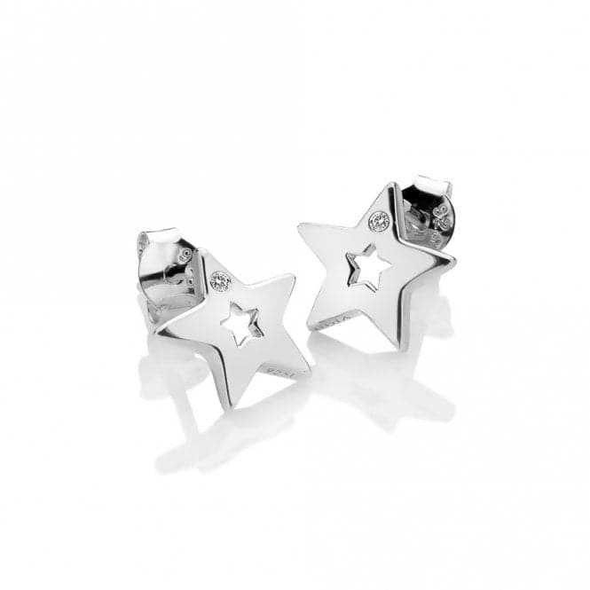 Sterling Silver Diamond Amulets Star Earrings DE587Hot DiamondsDE587
