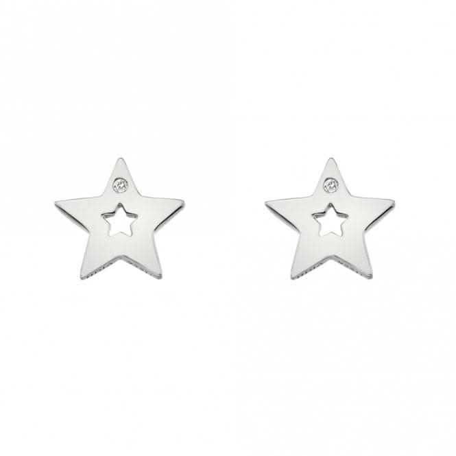 Sterling Silver Diamond Amulets Star Earrings DE587Hot DiamondsDE587