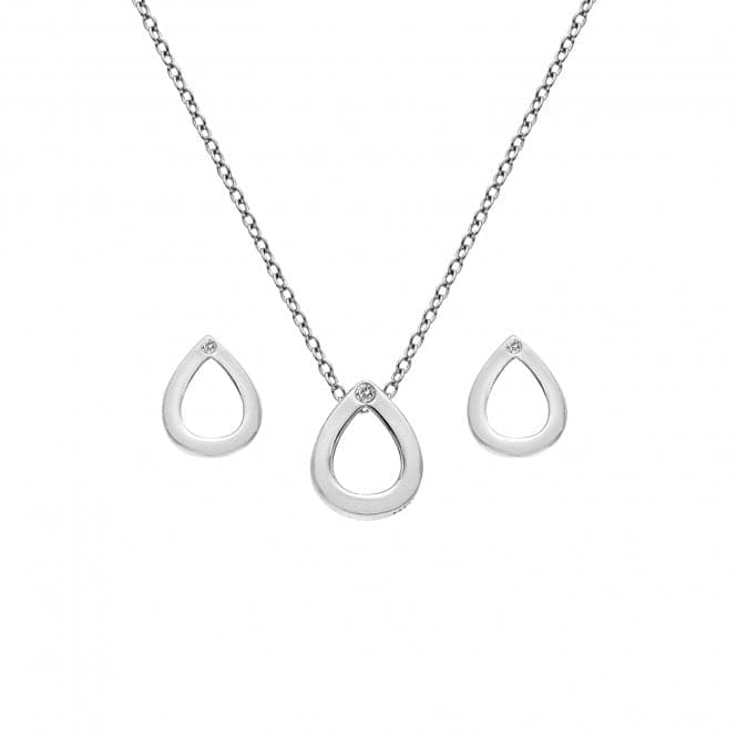 Sterling Silver Diamond Amulets Teardrop Set SS135Hot DiamondsSS135