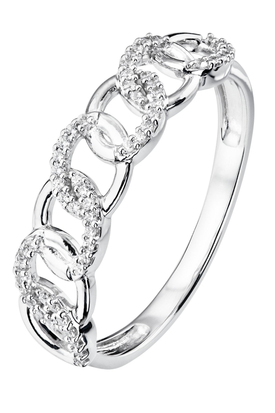 Sterling Silver Diamond Braided Eternity RingThe Fine CollectiveBA0060195 - L