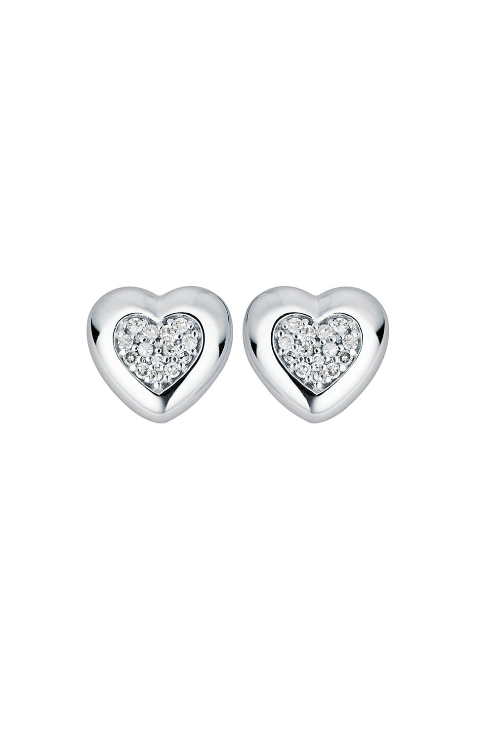 Sterling Silver Diamond Heart Earring & Pendant SetThe Fine CollectiveBA0072075