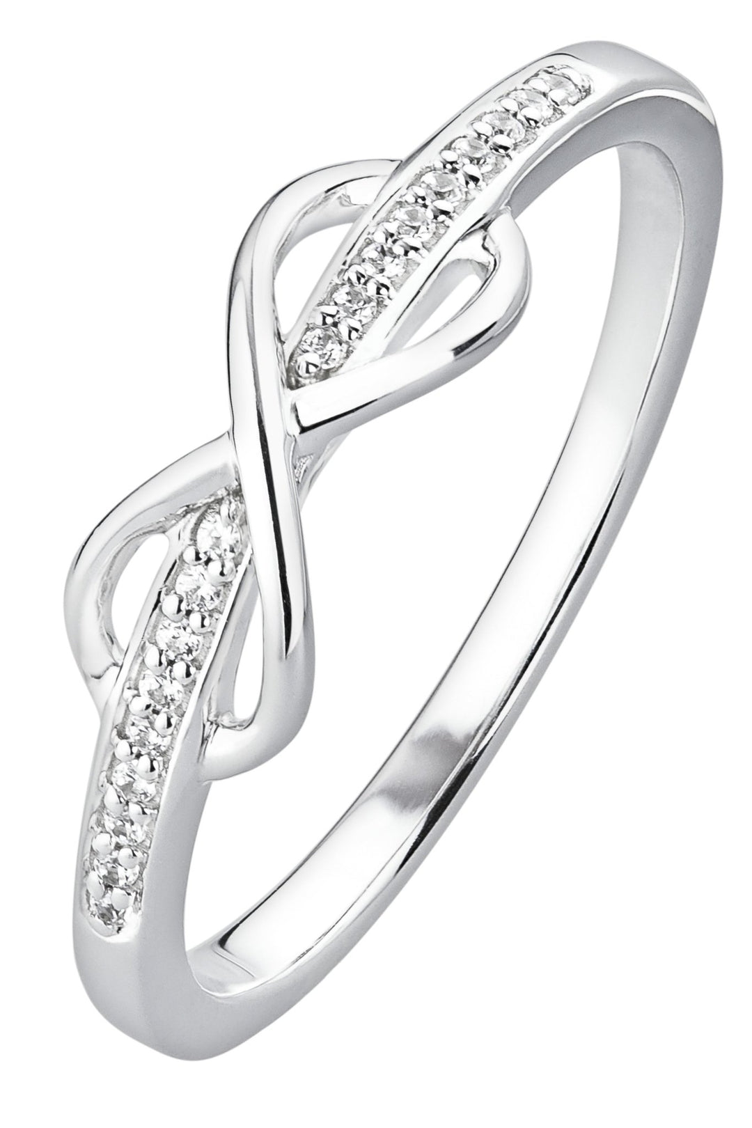 Sterling Silver Diamond Infinity RingThe Fine CollectiveBA0058420 - N