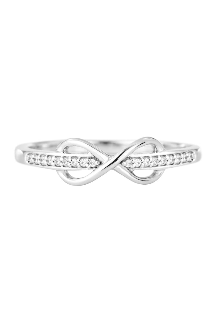 Sterling Silver Diamond Infinity RingThe Fine CollectiveBA0058420 - N