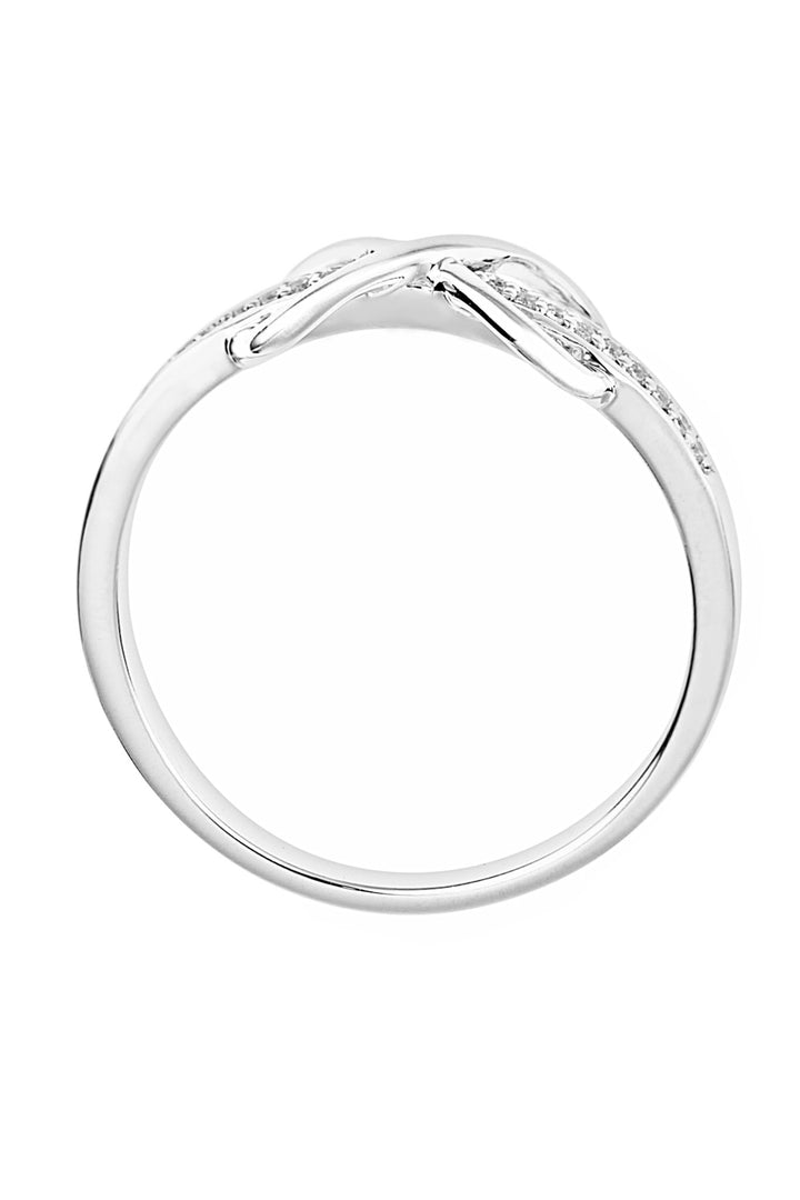 Sterling Silver Diamond Infinity RingThe Fine CollectiveBA0058420 - N