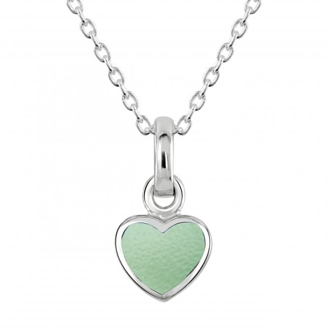 Sterling Silver Dinky Green Mother of Pearl Heart Pendant 90632GMPDew90632GMP