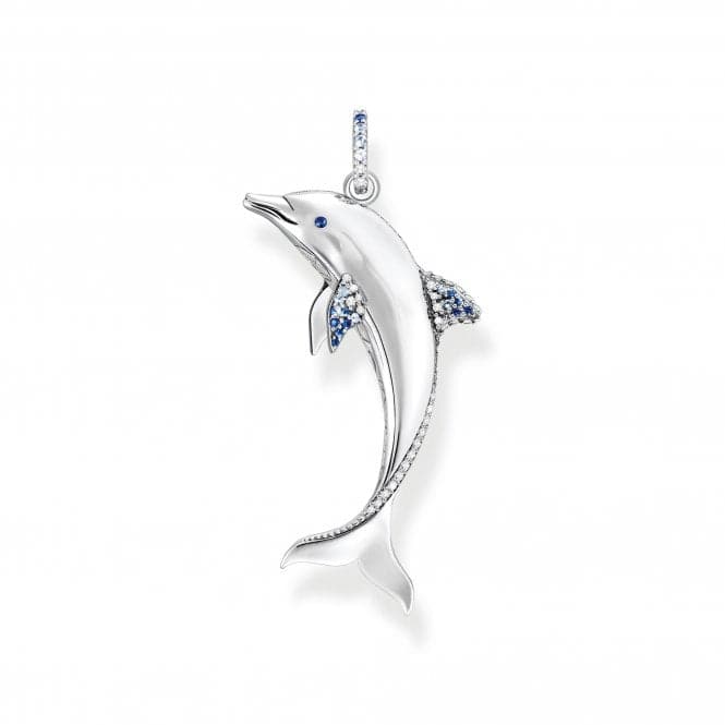 Sterling Silver Dolphin Blue Stones Pendant PE932 - 644 - 1Thomas Sabo Sterling SilverPE932 - 644 - 1