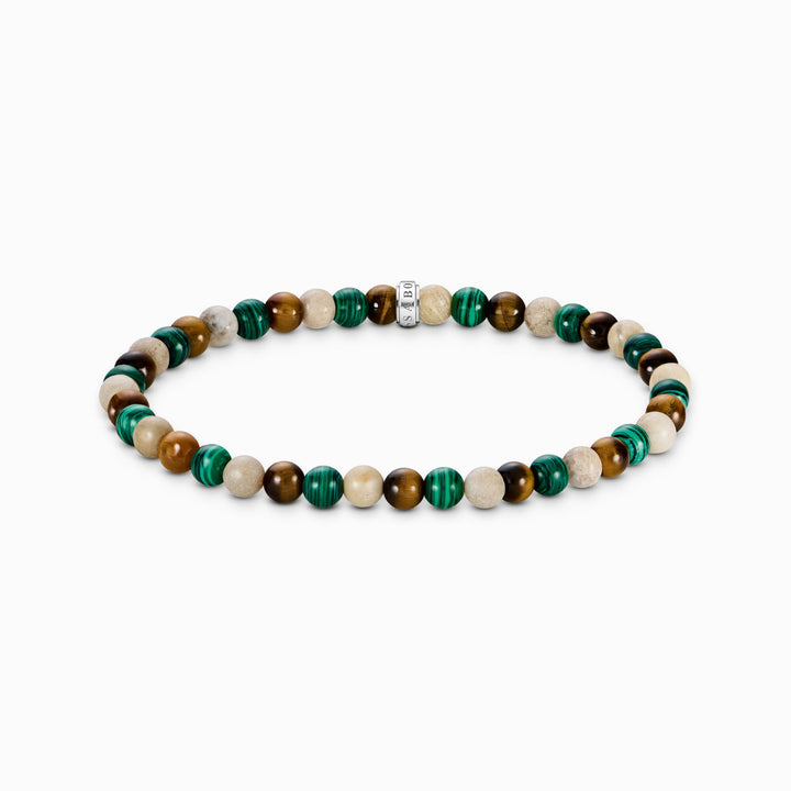 Sterling Silver Earth & Green Beaded Bracelet A2183 - 468 - 7Thomas Sabo Sterling SilverA2183 - 468 - 7 - L17