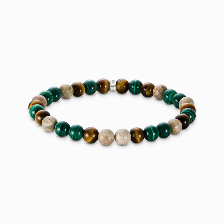 Sterling Silver Earth & Green Beaded Bracelet A2193 - 468 - 7Thomas Sabo Sterling SilverA2193 - 468 - 7 - L17