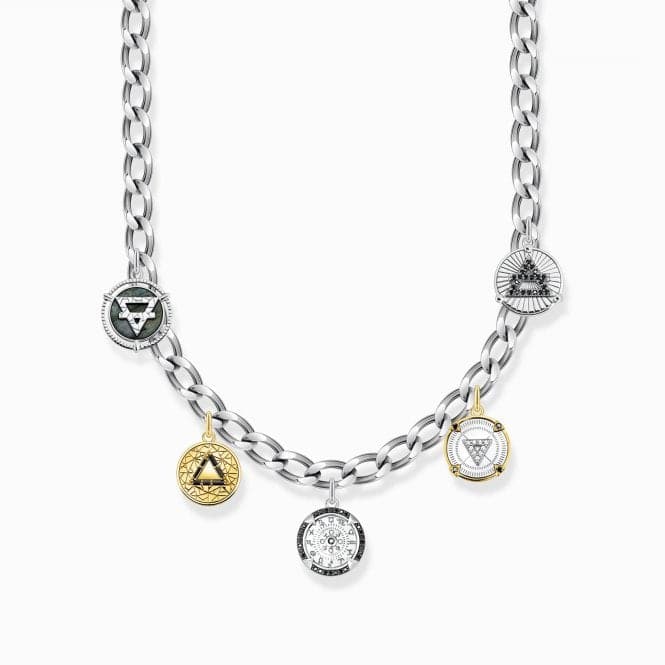 Sterling Silver Elements Of Nature Disc Necklace KE2176 - 849 - 7Thomas Sabo Sterling SilverKE2176 - 849 - 7