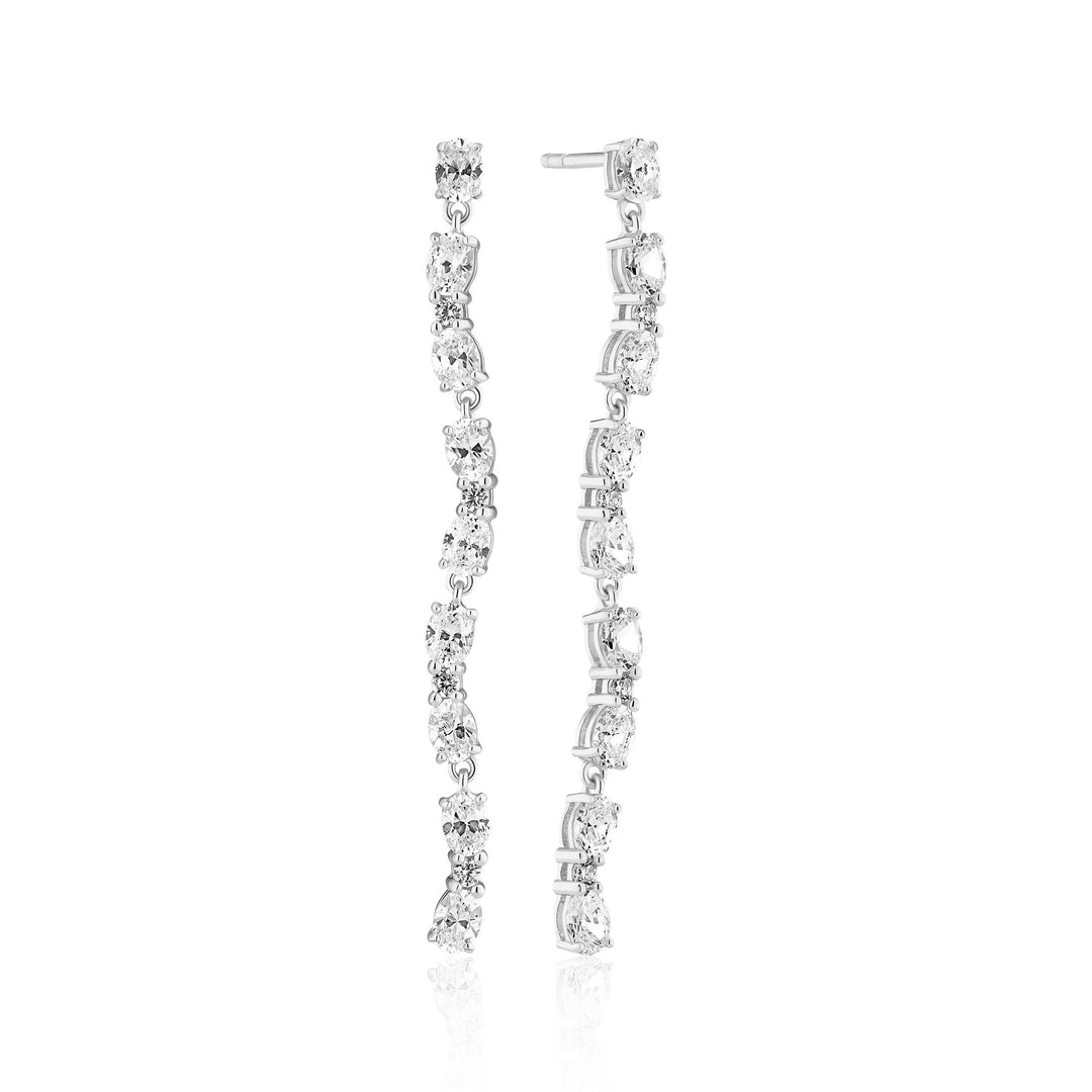 Sterling Silver Ellera Ovale Tredici Earrings SJ - E2419 - CZSif JakobsSJ - E2419 - CZ