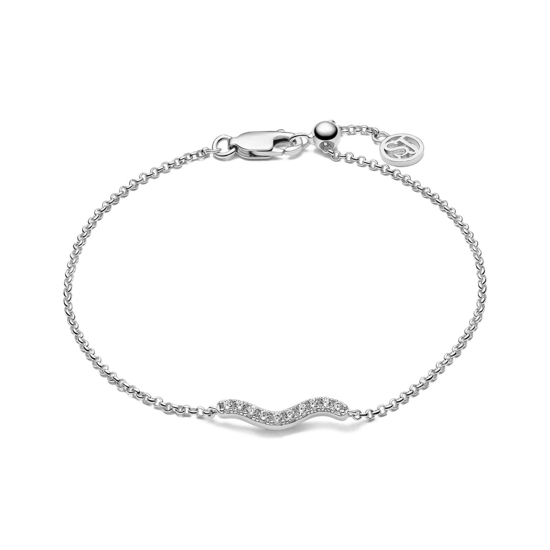 Sterling Silver Ellera Waves Bracelet SJ - B3859 - CZSif JakobsSJ - B3859 - CZ