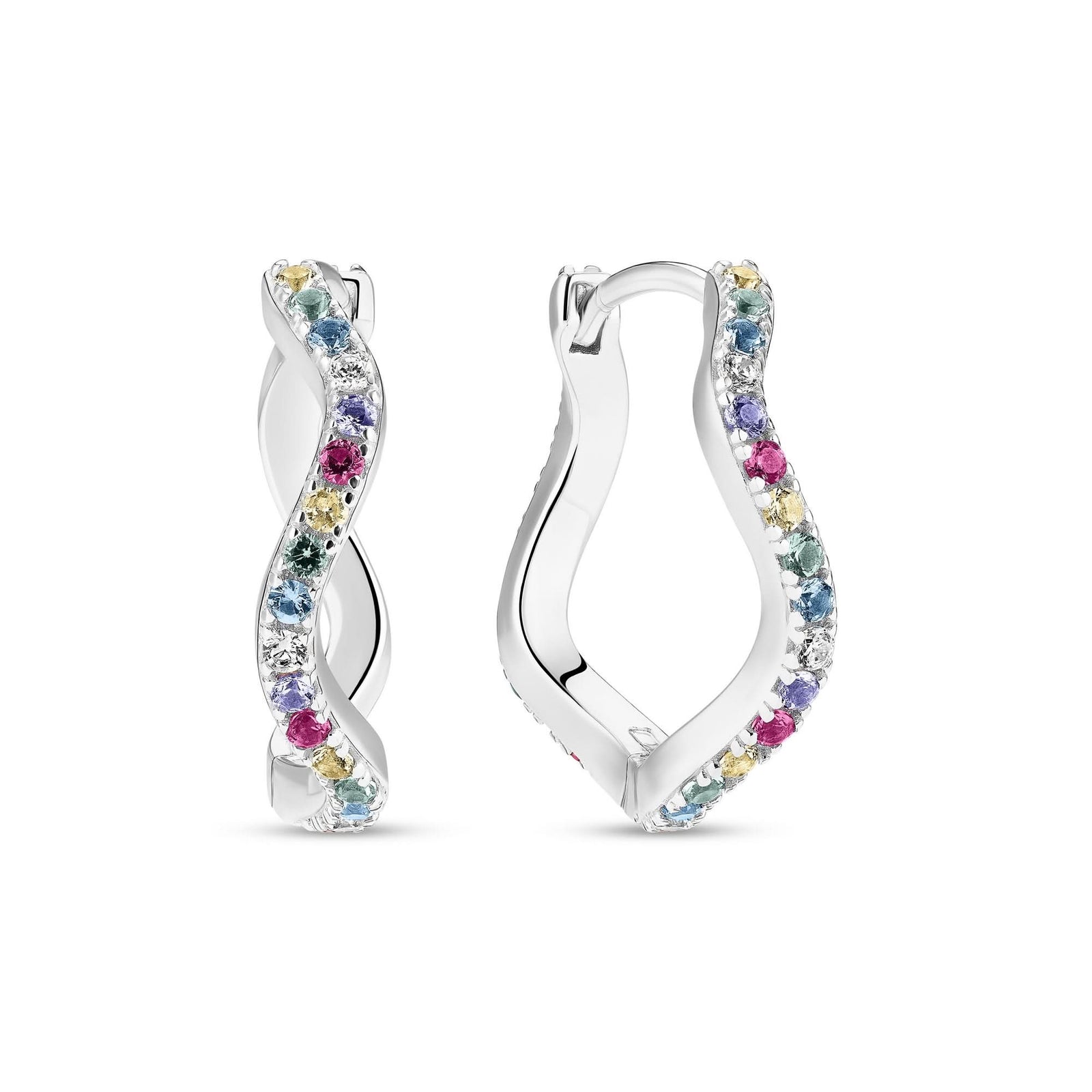 Sterling Silver Ellera Waves Grande Earrings SJ - E3869 - XCZSif JakobsSJ - E3869 - XCZ