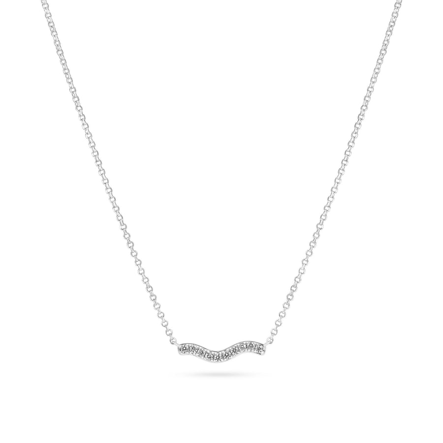 Sterling Silver Ellera Waves Necklace SJ - N3859 - CZSif JakobsSJ - N3859 - CZ