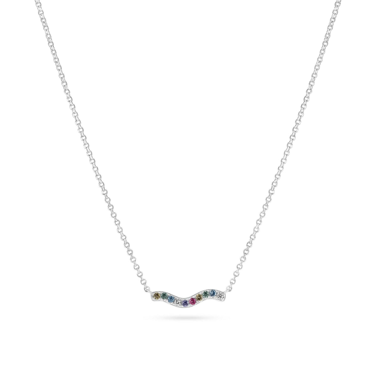 Sterling Silver Ellera Waves Necklace SJ - N3859 - XCZSif JakobsSJ - N3859 - XCZ