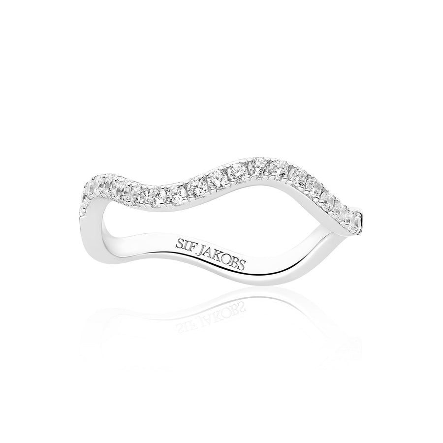 Sterling Silver Ellera Waves Ring SJ - R3869 - CZSif JakobsSJ - R3869 - CZ - 52