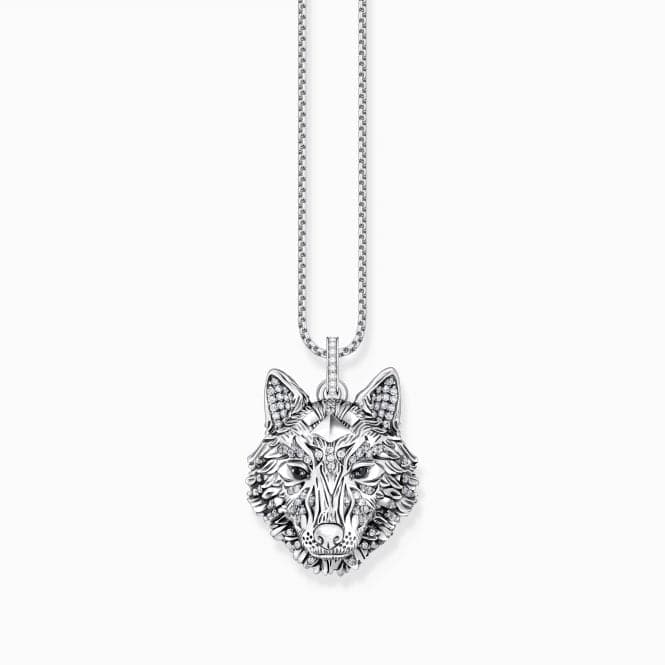 Sterling Silver Enamel Blackened Wolf's Face Pendant PE965 - 691 - 21Thomas Sabo Sterling SilverPE965 - 691 - 21