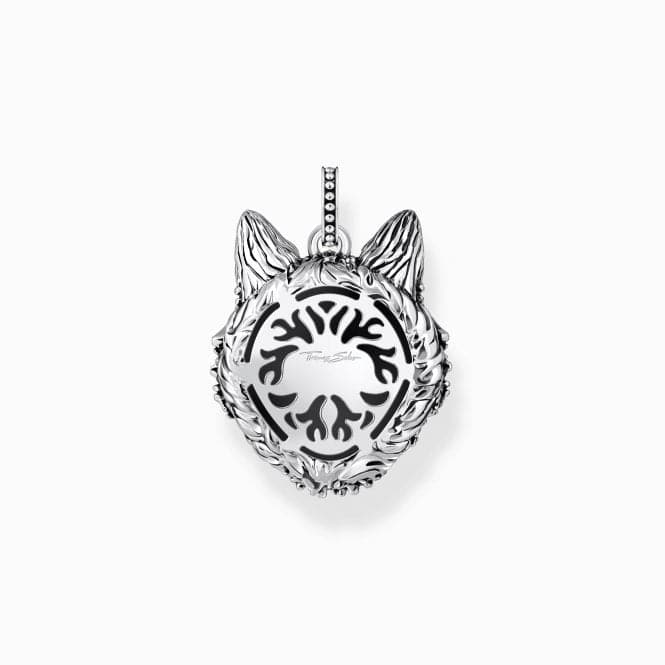 Sterling Silver Enamel Blackened Wolf's Face Pendant PE965 - 691 - 21Thomas Sabo Sterling SilverPE965 - 691 - 21