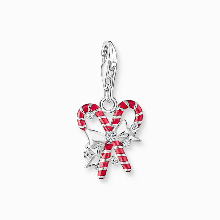 Sterling Silver Enamel Candy Canes Charm 2197 - 041 - 7Thomas Sabo Charm Club Charmista2197 - 041 - 7