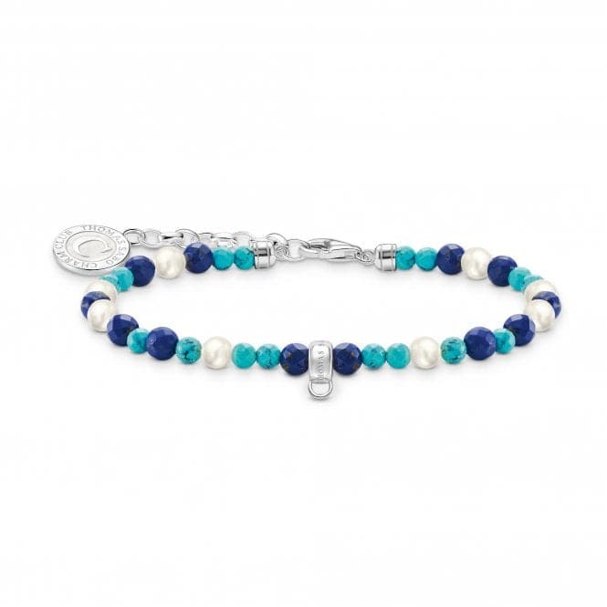 Sterling Silver Enamel Freshwater Pearl Multicoloured Bracelet A2141 - 158 - 7Thomas Sabo Charm Club CharmistaA2141 - 158 - 7