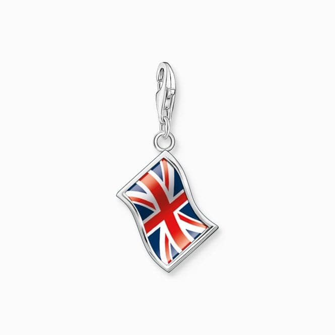 Sterling Silver Enamel LONDON National Flag Union Jack Charm 1166 - 603 - 10Thomas Sabo Charm Club Charmista1166 - 603 - 10