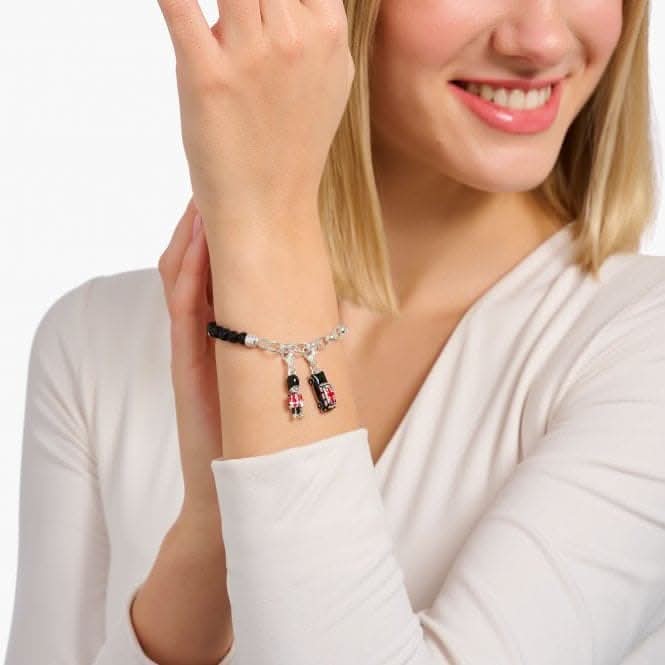Sterling Silver Enamel LONDON Taxi With Union Jack Charm 2169 - 041 - 7Thomas Sabo Charm Club Charmista2169 - 041 - 7