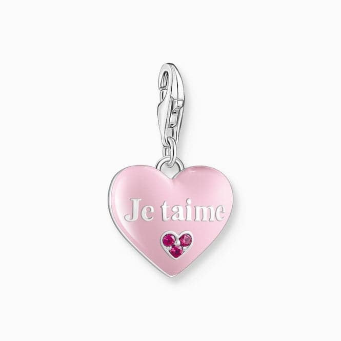 Sterling Silver Enamel Pink Heart Charm 2073 - 042 - 9Thomas Sabo Charm Club Charmista2073 - 042 - 9