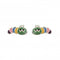 Sterling Silver Enamel Rainbow Caterpillar Stud Earrings A2055BeginningsA2055