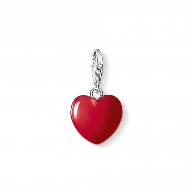 Sterling Silver Enamel Red Heart Charm 0016 - 007 - 10Thomas Sabo Charm Club0016 - 007 - 10