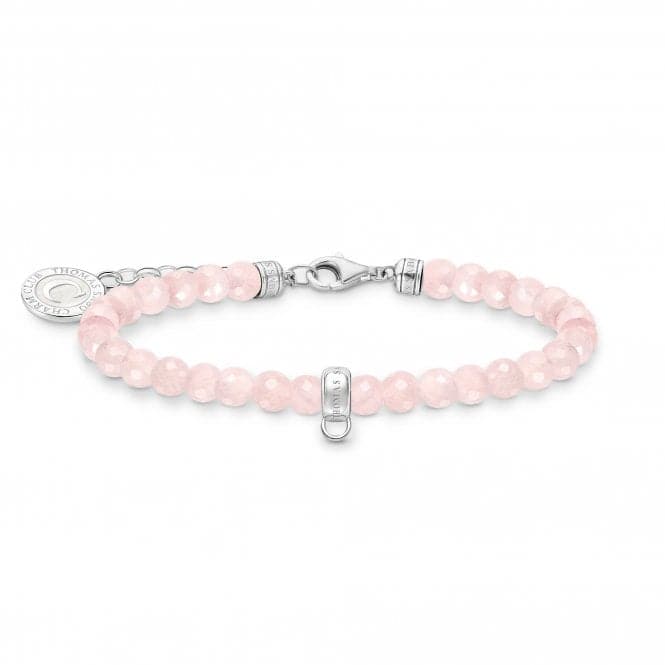 Sterling Silver Enamel Rose Quartz Pink Bracelet A2141 - 067 - 9Thomas Sabo Charm Club CharmistaA2141 - 067 - 9