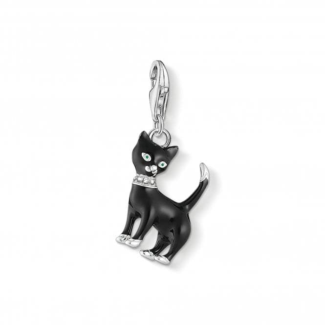 Sterling Silver Enamel Zirconia Black Cat Charm 1725 - 041 - 11Thomas Sabo Charm Club1725 - 041 - 11