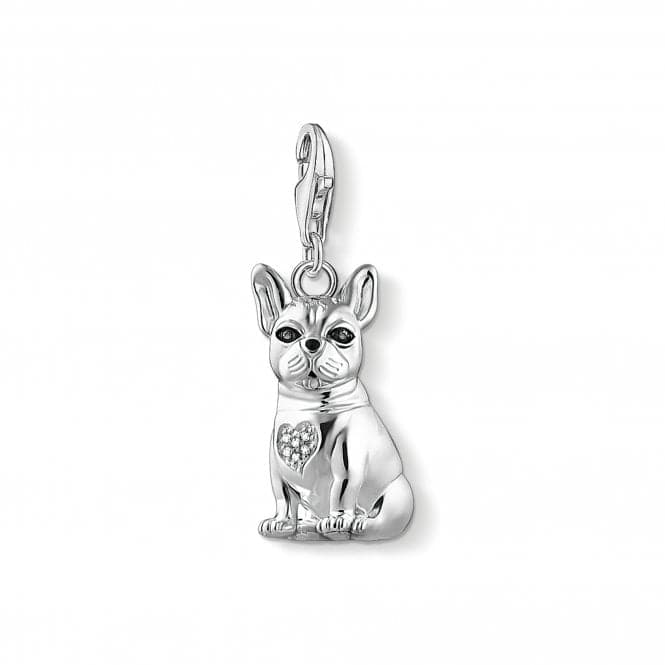 Sterling Silver Enamel Zirconia Bulldog Charm 1726 - 041 - 21Thomas Sabo Charm Club1726 - 041 - 21