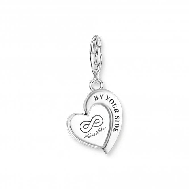 Sterling Silver Enamel Zirconia heart - Shape With Engraving Charm 2108 - 691 - 21Thomas Sabo Charm Club Charmista2108 - 691 - 21