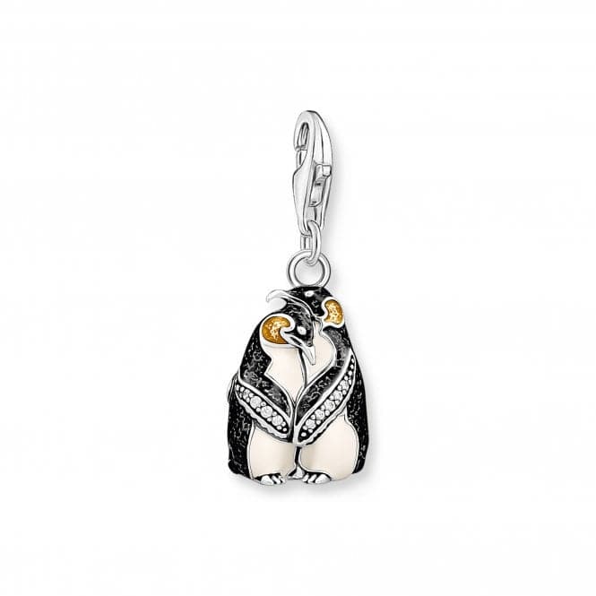 Sterling Silver Enamel Zirconia Penguins Charm 1909 - 691 - 7Thomas Sabo Charm Club1909 - 691 - 7