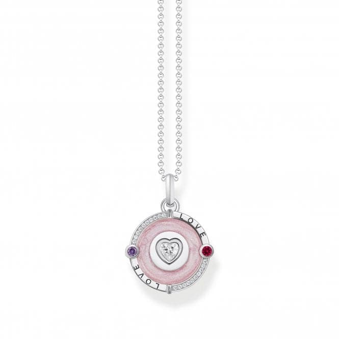 Sterling Silver Enamel Zirconia Pinkish Necklace KE2201 - 390 - 9Thomas Sabo Sterling SilverKE2201 - 390 - 9