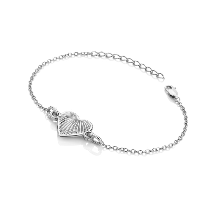 Sterling Silver Essence Heart Bracelet DL696Hot DiamondsDL696