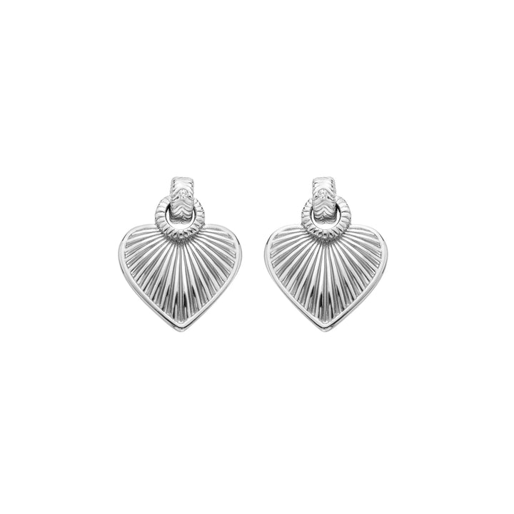 Sterling Silver Essence Heart Stud Earring DE820Hot DiamondsDE820