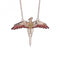 Sterling Silver Fawkes Necklace with Crystal ElementsHarry PotterHPSN113