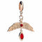 Sterling Silver Fawkes Rose Gold Plated Slider charm with CrystalsHarry PotterHPSC0113 - SC