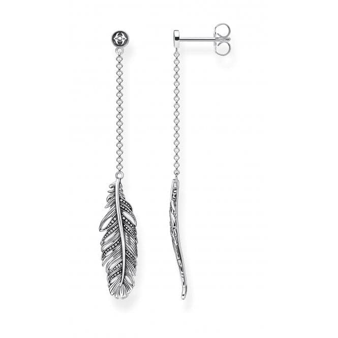 Sterling Silver Feather Earrings H2109 - 637 - 21Thomas Sabo Sterling SilverH2109 - 637 - 21