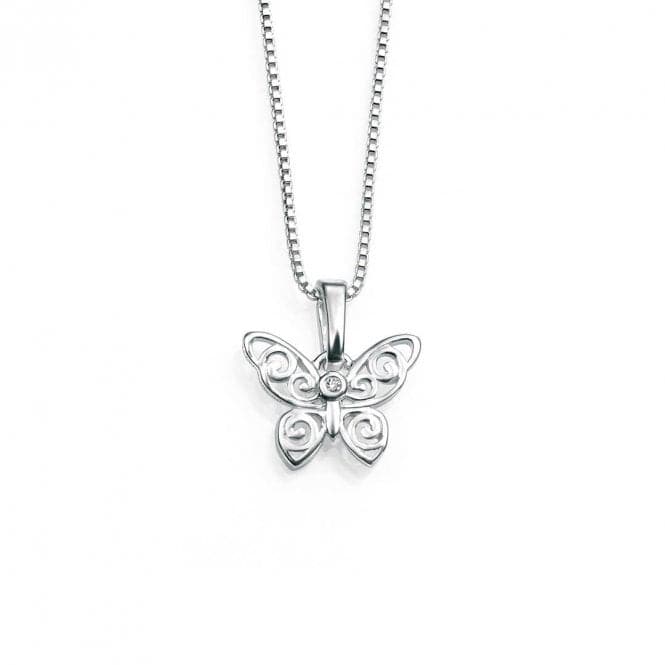 Sterling Silver Filigree Butterfly Pendant P3567D for DiamondP3567