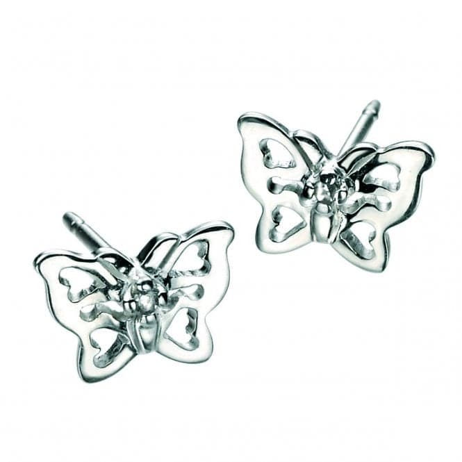 Sterling Silver Filigree Butterfly Stud Earrings E3910D for DiamondE3910