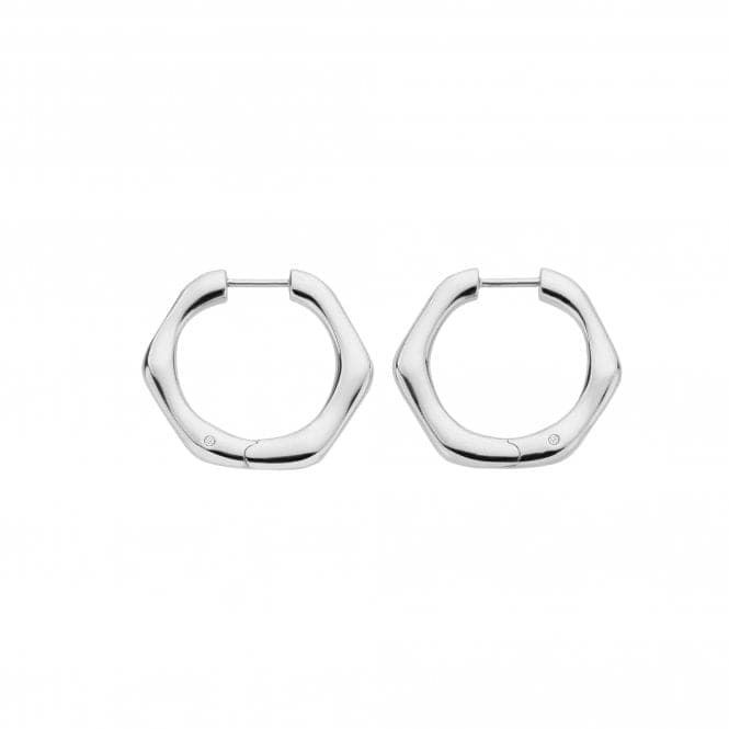 Sterling Silver Fluid Earrings DE795Hot DiamondsDE795