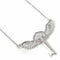 Sterling Silver Flying Key Necklace with Crystal ElementsHarry PotterBHPSN055