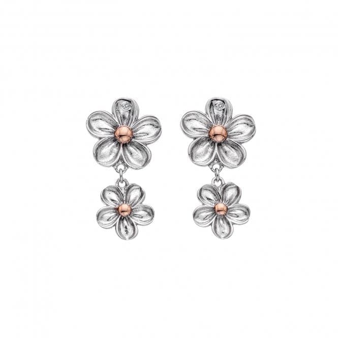 Sterling Silver Forget Me Not Drop Earrings DE617Hot DiamondsDE617