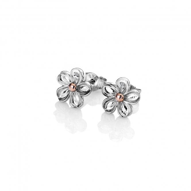 Sterling Silver Forget Me Not Earrings DE618Hot DiamondsDE618