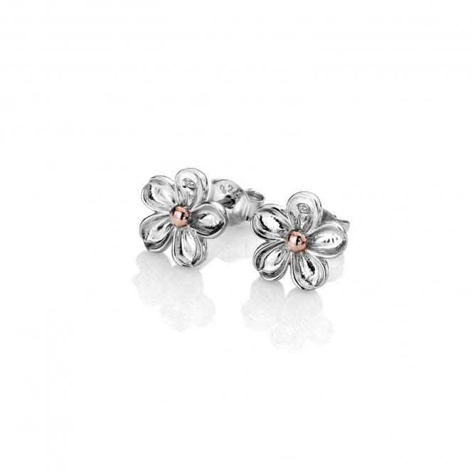 Sterling Silver Forget Me Not Earrings DE618Hot DiamondsDE618